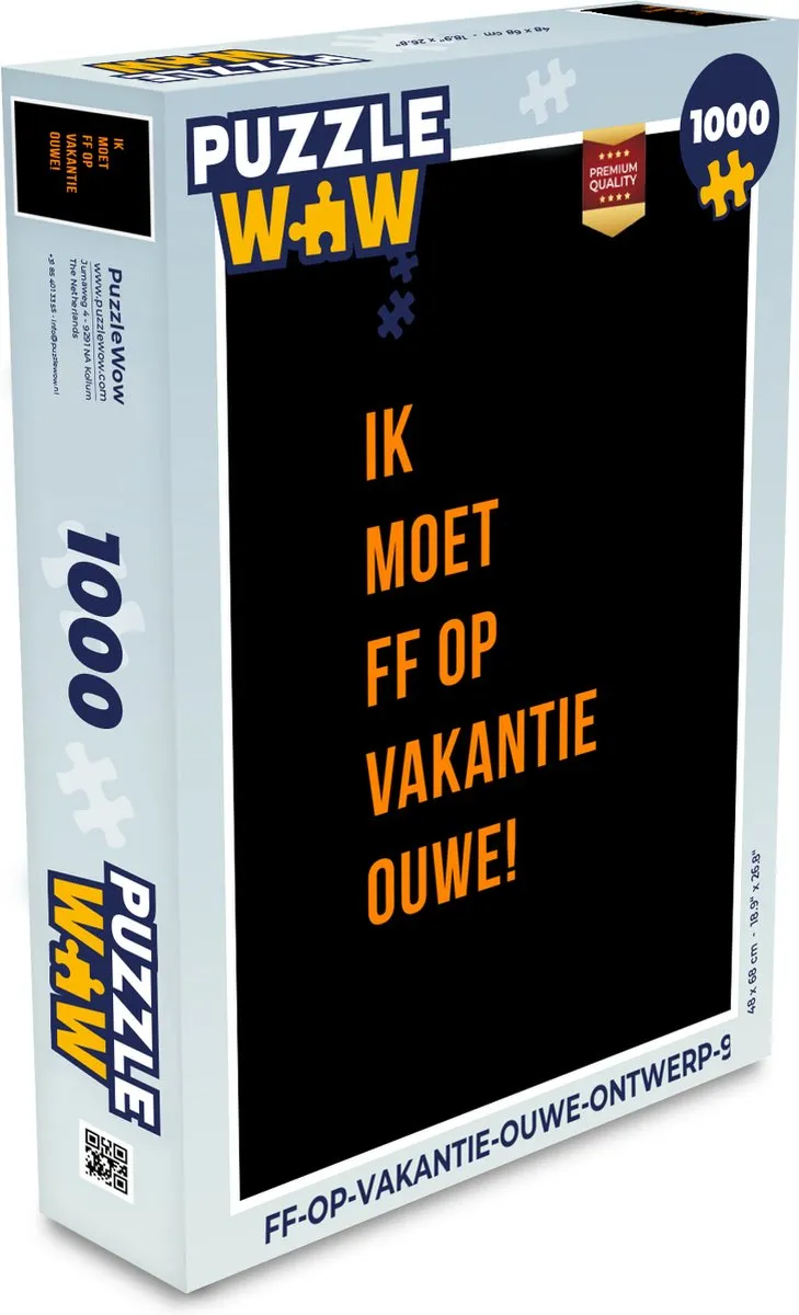PuzzleWow Quotes Legpuzzel 1000 Stuks - Multicolor
