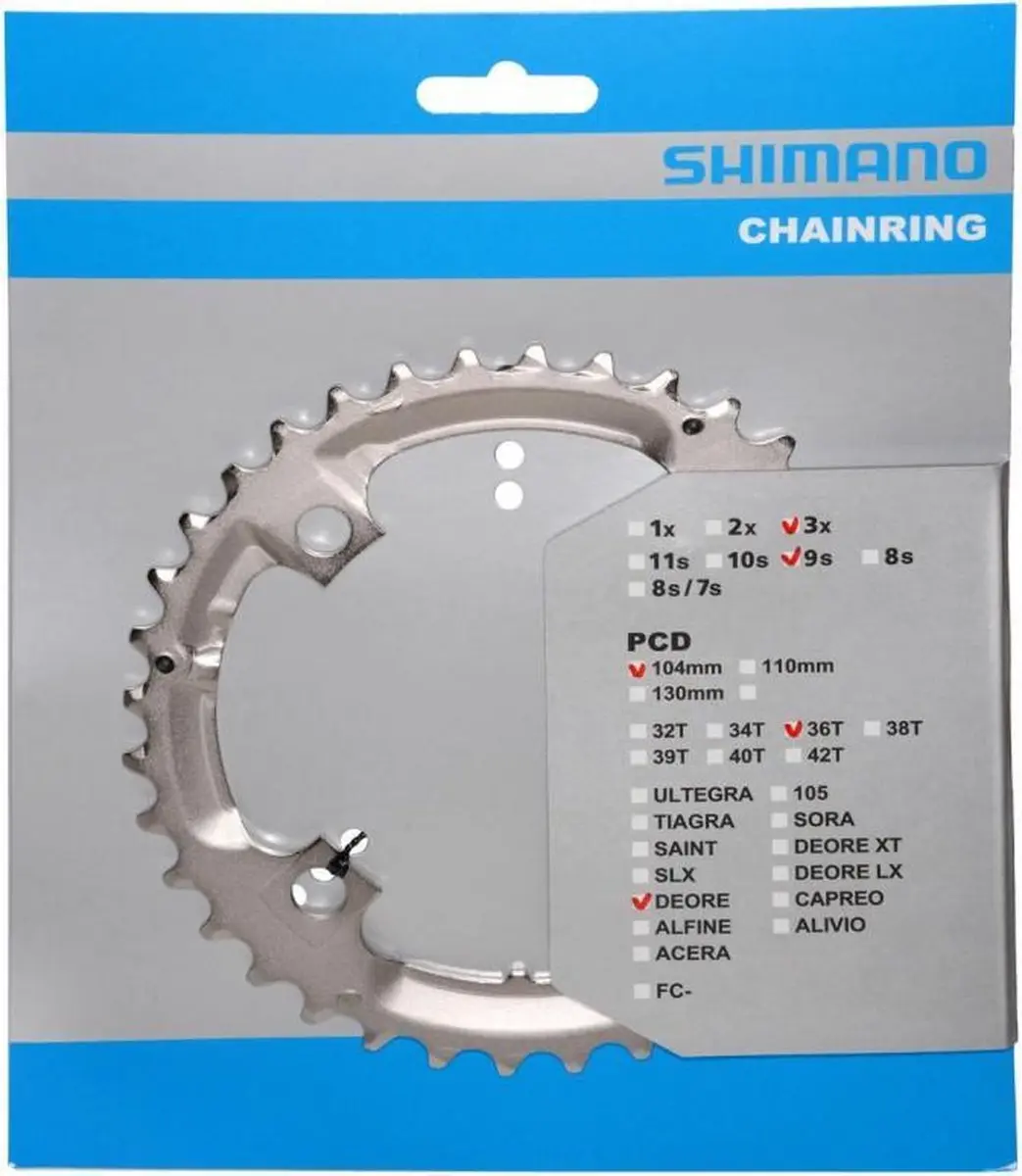 Shimano Deore FC-M532 Kettingblad 36T - Zilver