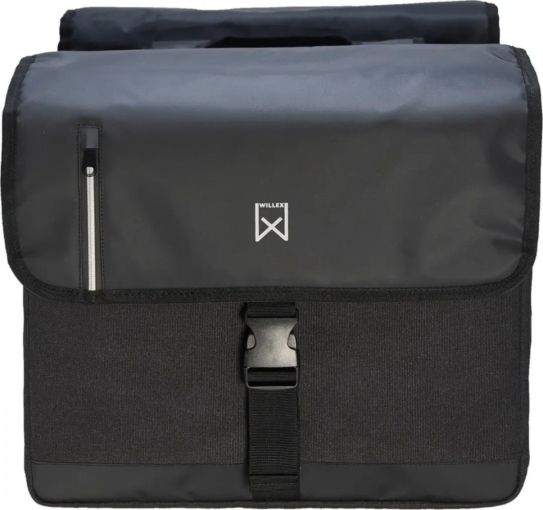 Willex Dubbele Canvas Bisonyl Tas 46L - Zwart/Bruin - afbeelding 6 van 6