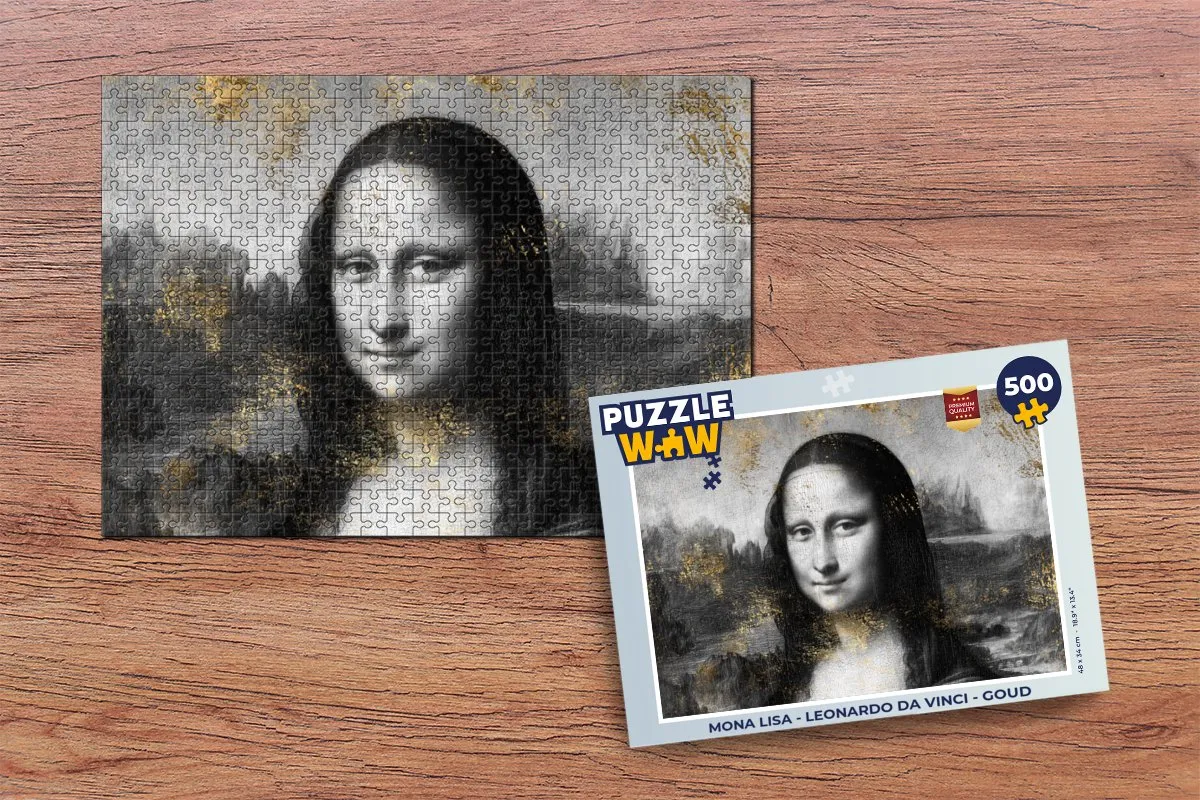 PuzzleWow Mona Lisa Legpuzzel 500 Stuks - Multicolor
