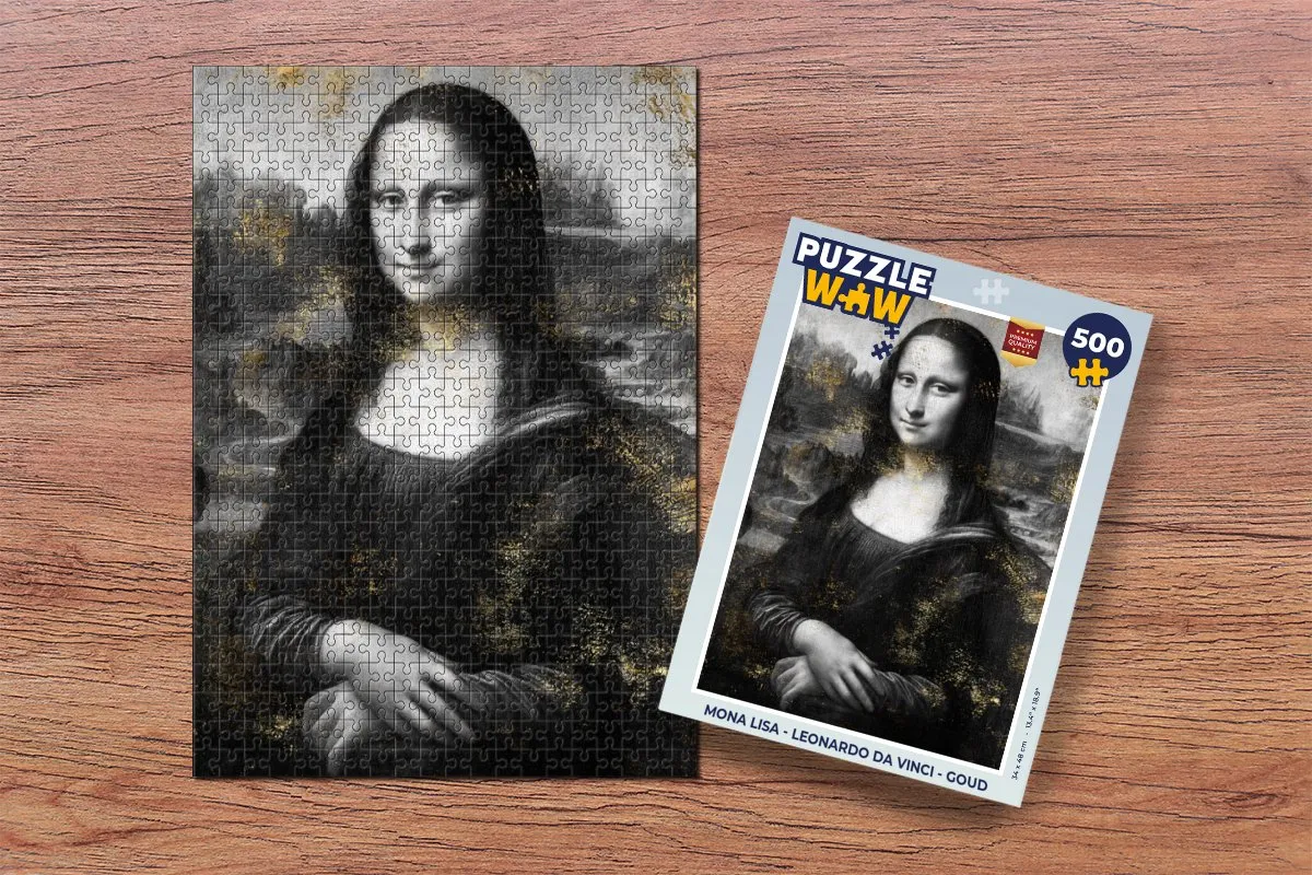 PuzzleWow Mona Lisa Legpuzzel 500 Stuks - Multicolor