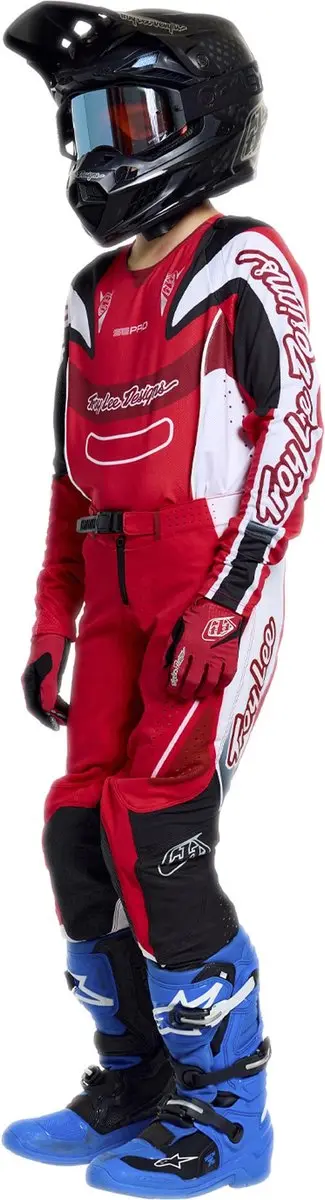 Troy Lee Designs SE Pro Salvo Jeugd Motocrosstrui - Rood/wit S - afbeelding 5 van 6