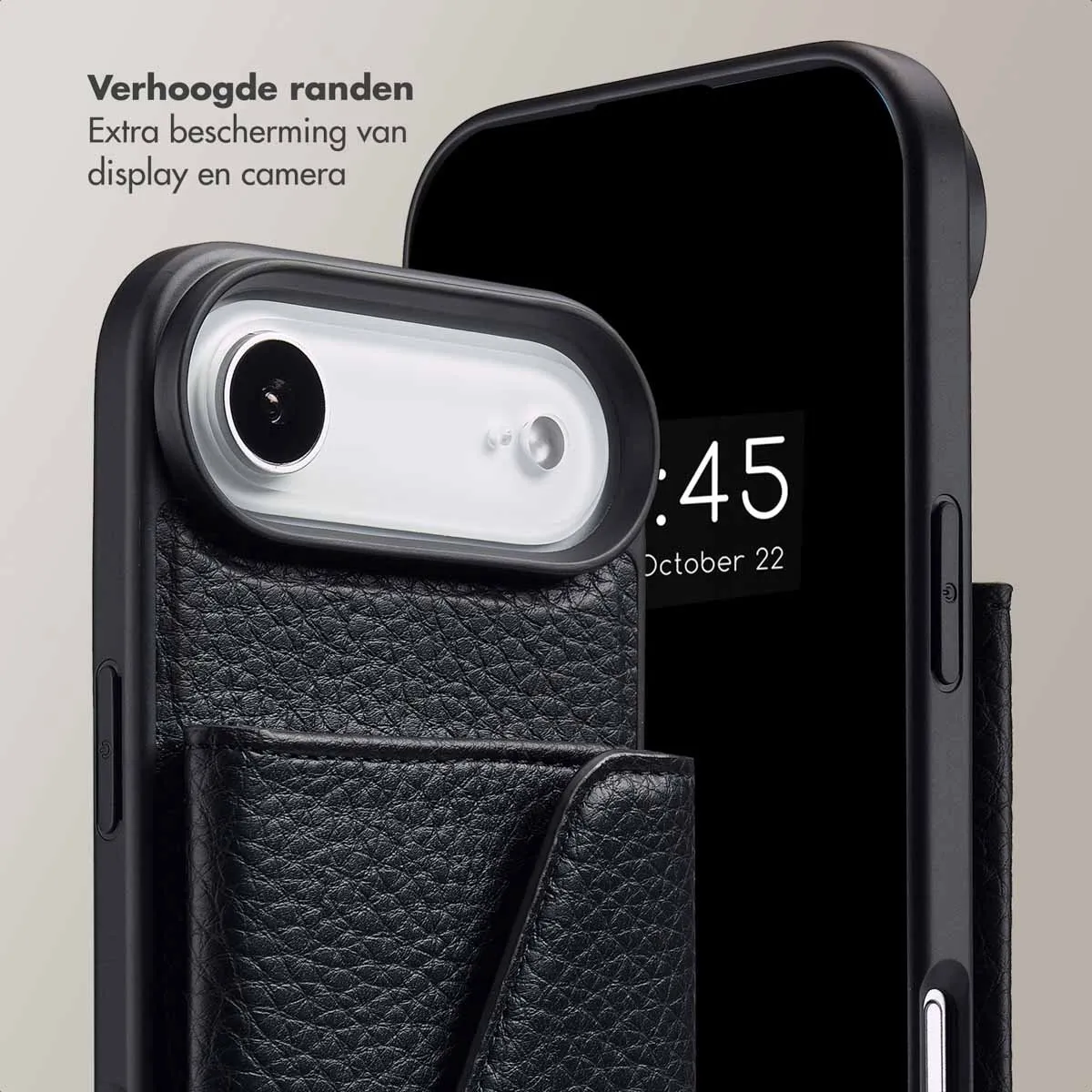 Selencia Hoesje iPhone 17 Air - Zwart - 3 Pasjes