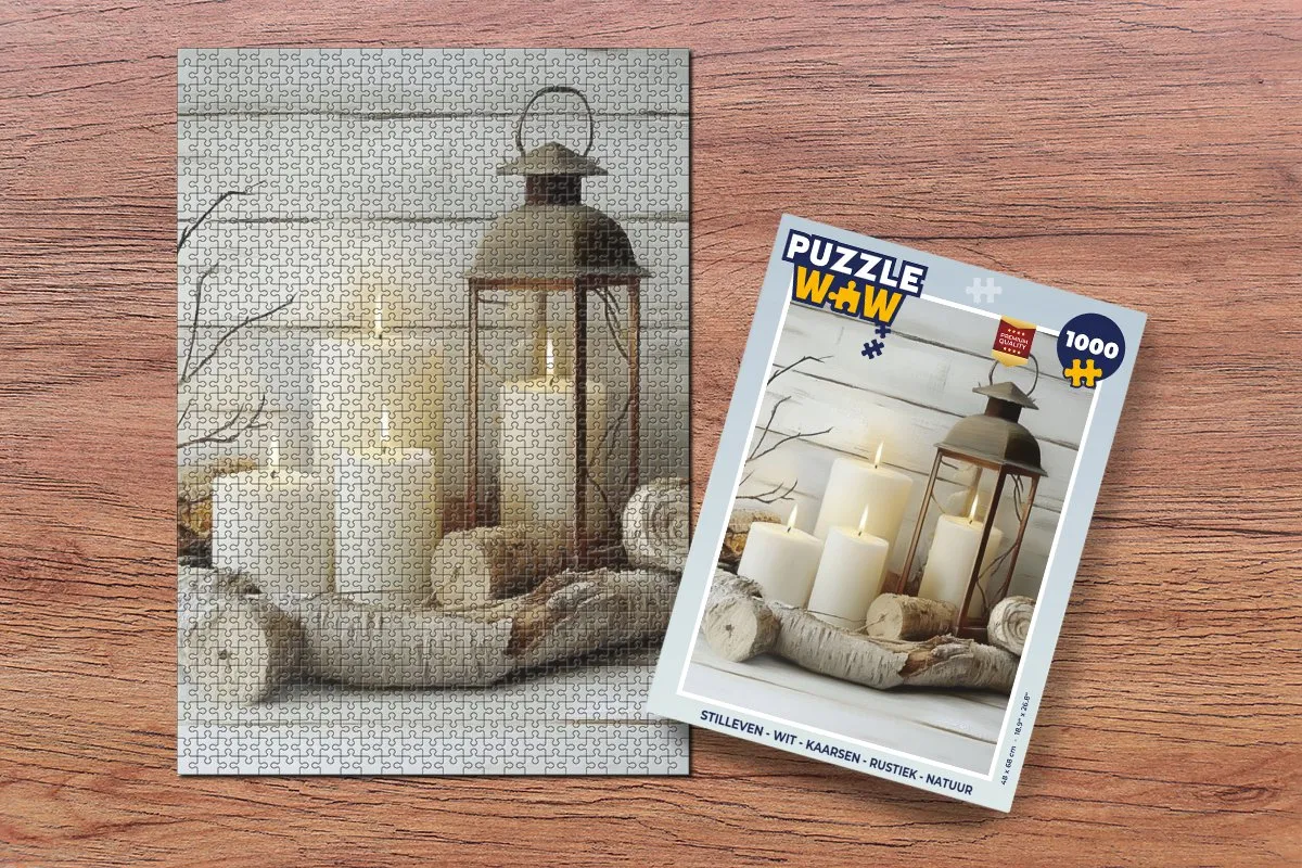 PuzzleWow Stilleven Legpuzzel 1000 Stuks - Wit