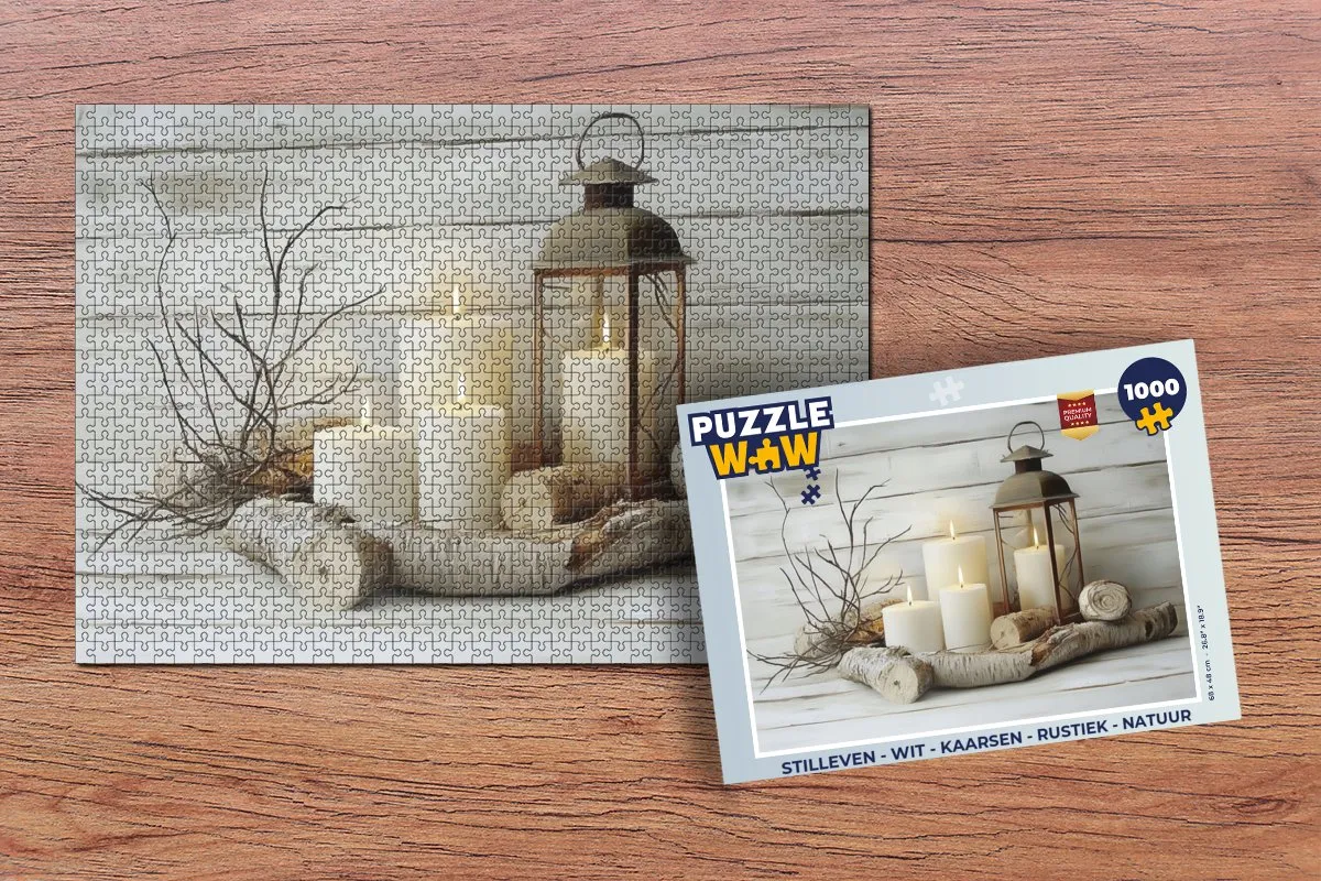 PuzzleWow Stilleven Legpuzzel 1000 Stuks - Wit