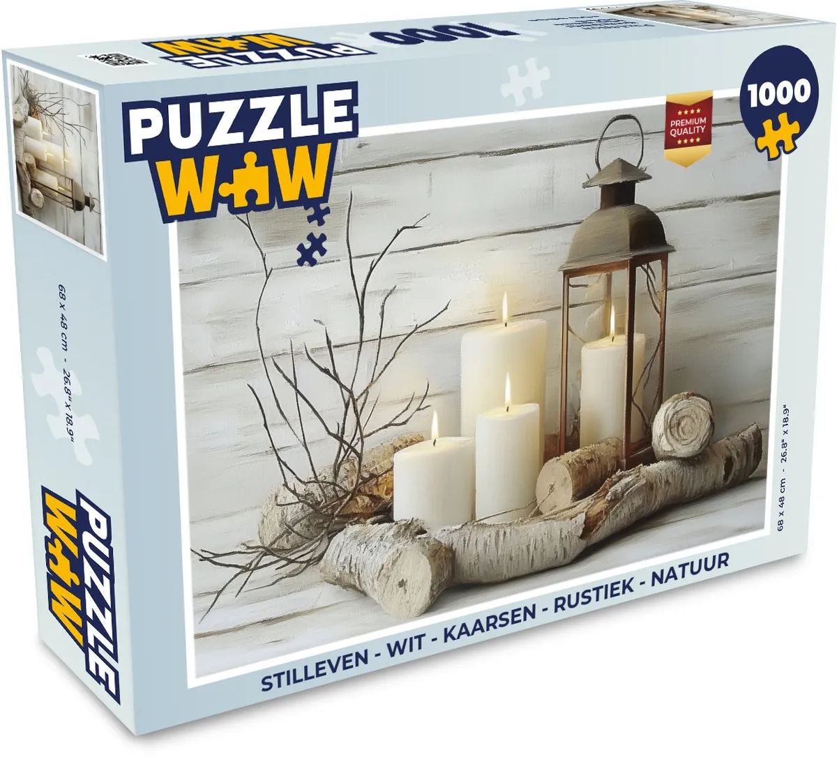 PuzzleWow Stilleven Legpuzzel 1000 Stuks - Wit