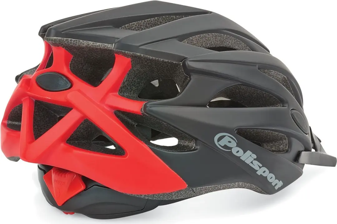 Polisport helm Twig mat zwart /rood M 55-58cm easy-lock