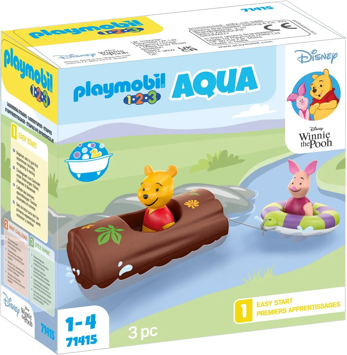 Playmobil 1.2.3 Disney Winnie de Poeh Wateravonturen 71415 - Multikleur