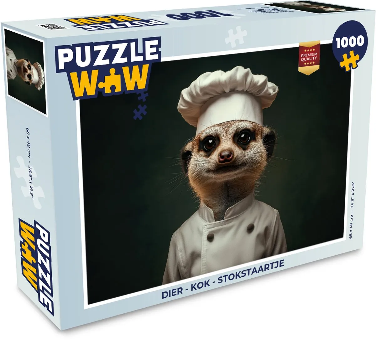 PuzzleWow Dier Kok Stokstaartje Legpuzzel 1000 Stuks