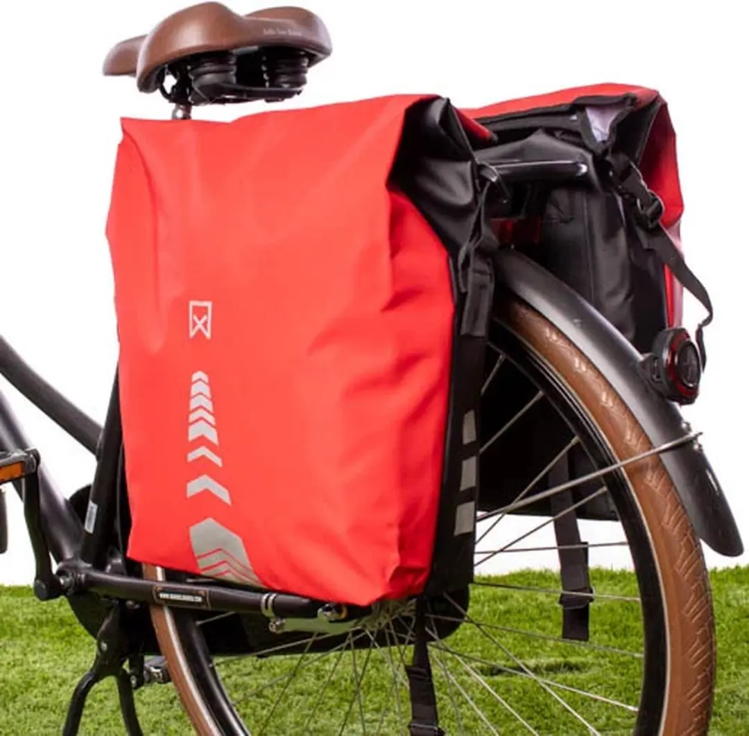 Willex Dubbele Fietstas - 34L - Rood - afbeelding 2 van 5