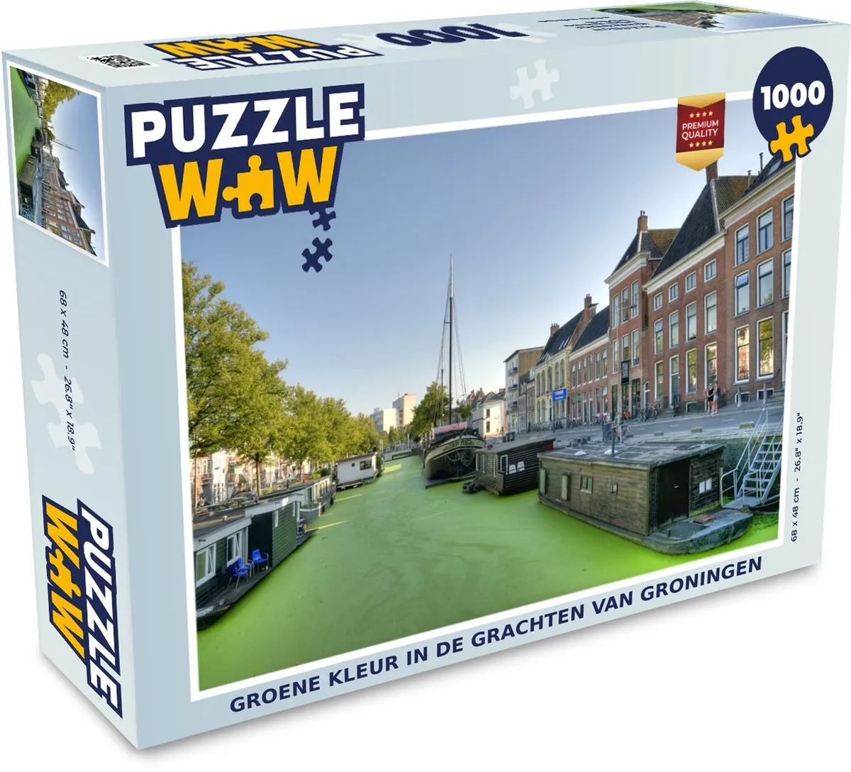 PuzzleWow Grachtenpand Legpuzzel 1000 Stuks - Multicolor