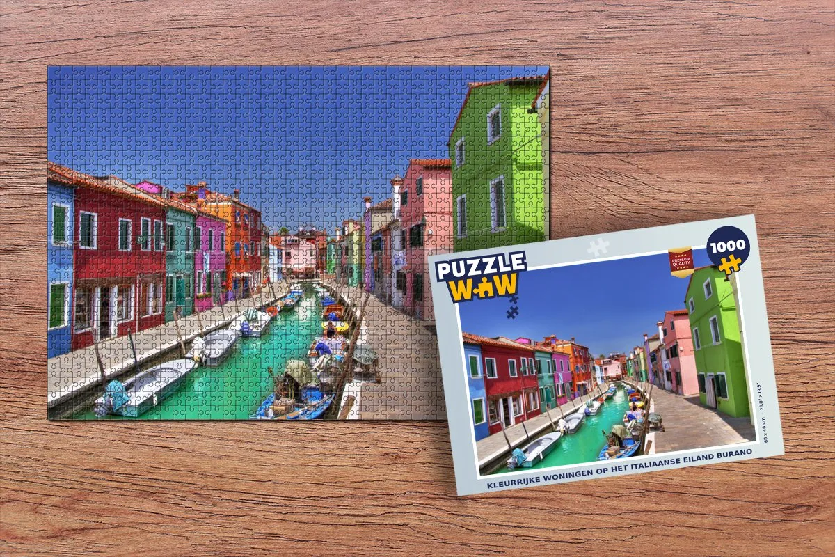 PuzzleWow Legpuzzel Burano 1000 Stuks - Multicolor