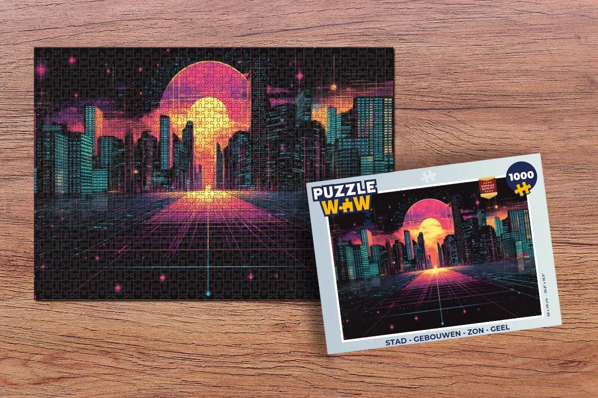 PuzzleWow Stad - Zon Legpuzzel 1000 Stuks