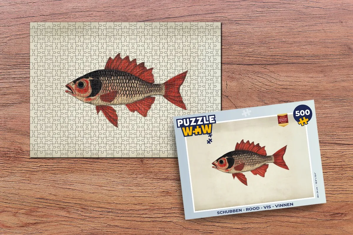 PuzzleWow Puzzel Schubben - Vis - 500 Stuks