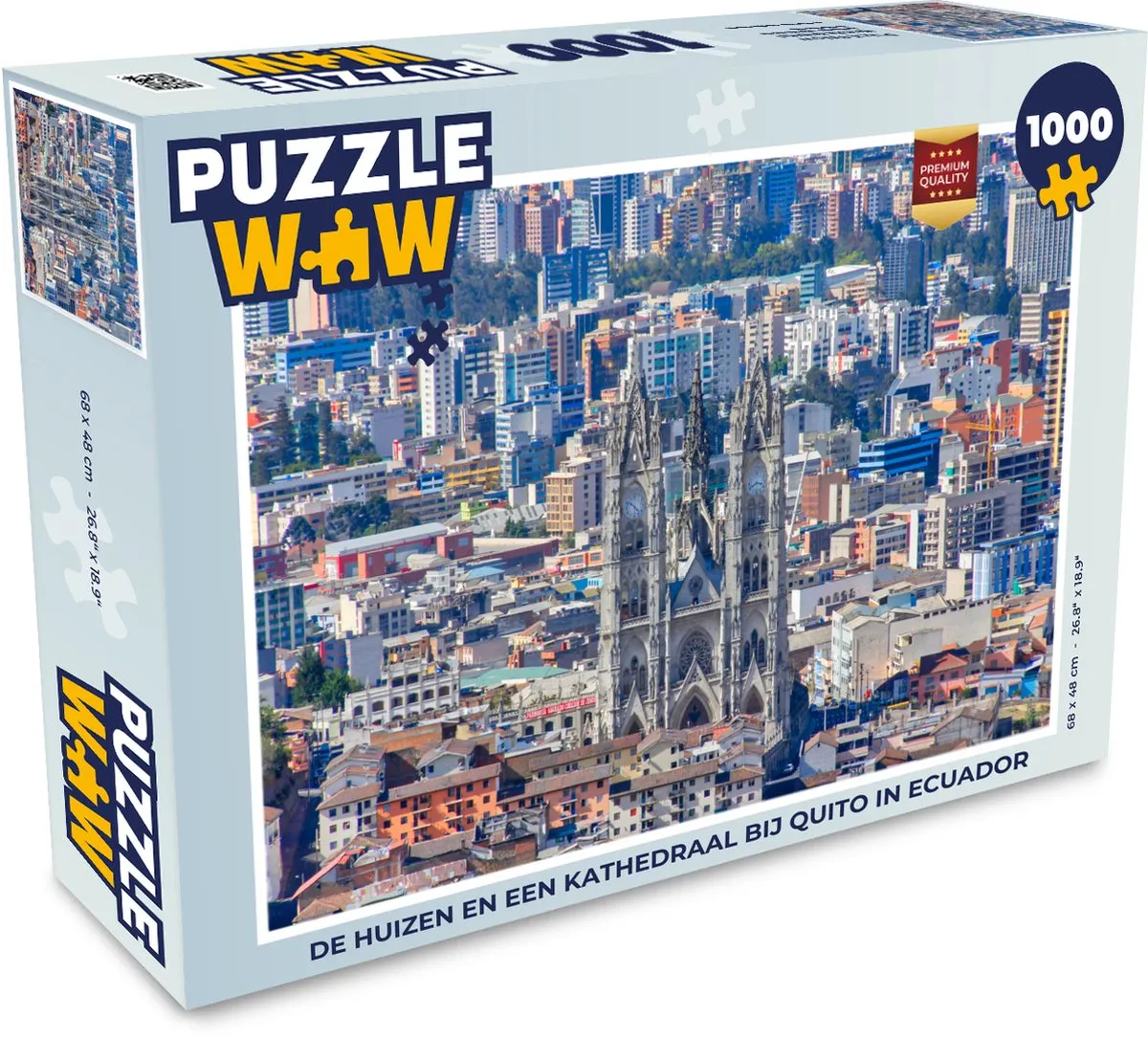 PuzzleWow Legpuzzel Quito Kathedraal 1000 Stuks