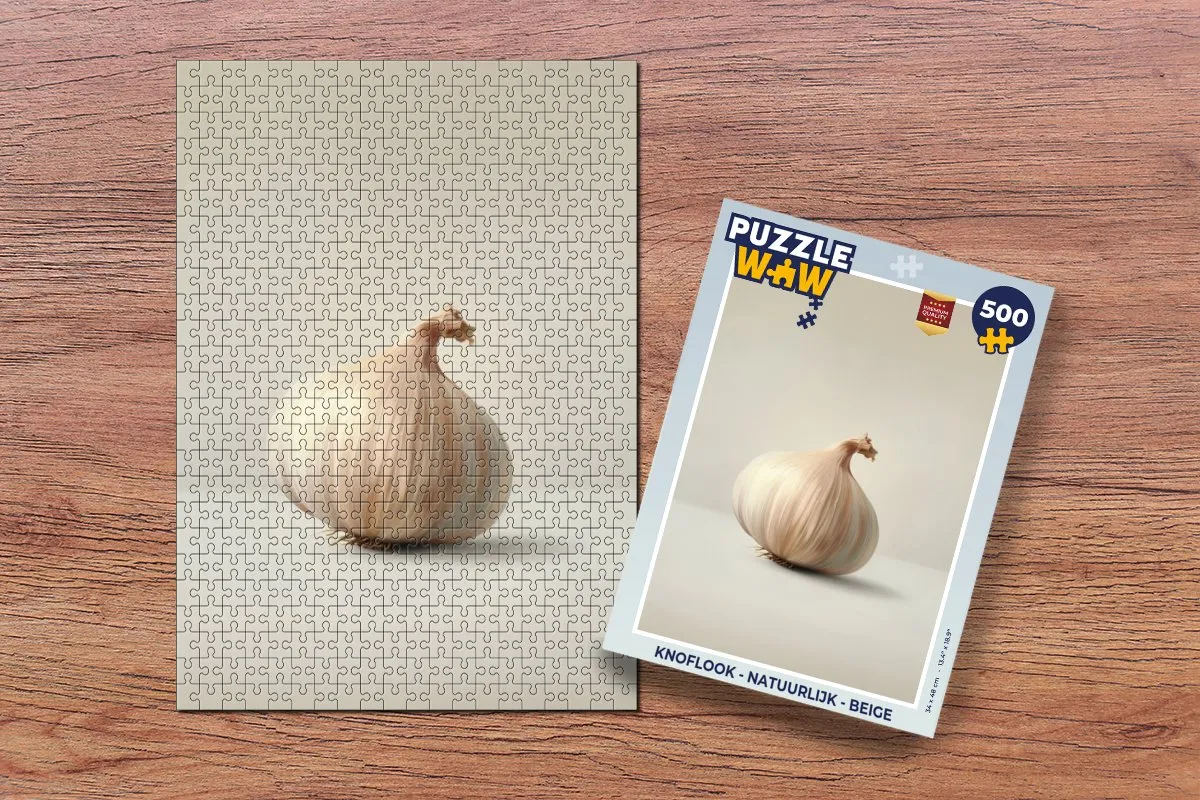PuzzleWow Knoflook Legpuzzel 500 Stuks - Beige