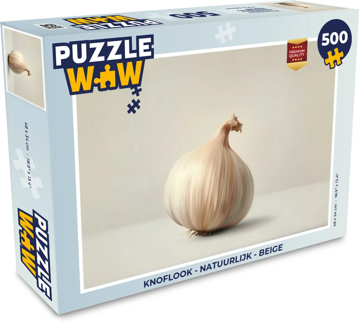 PuzzleWow Knoflook Legpuzzel 500 Stuks - Beige