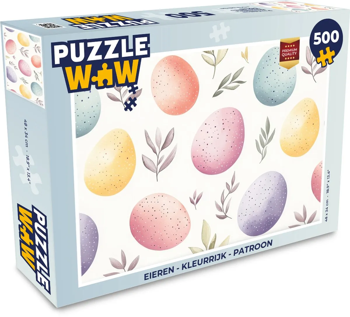 PuzzleWow Eieren Pastel Legpuzzel 500 Stuks
