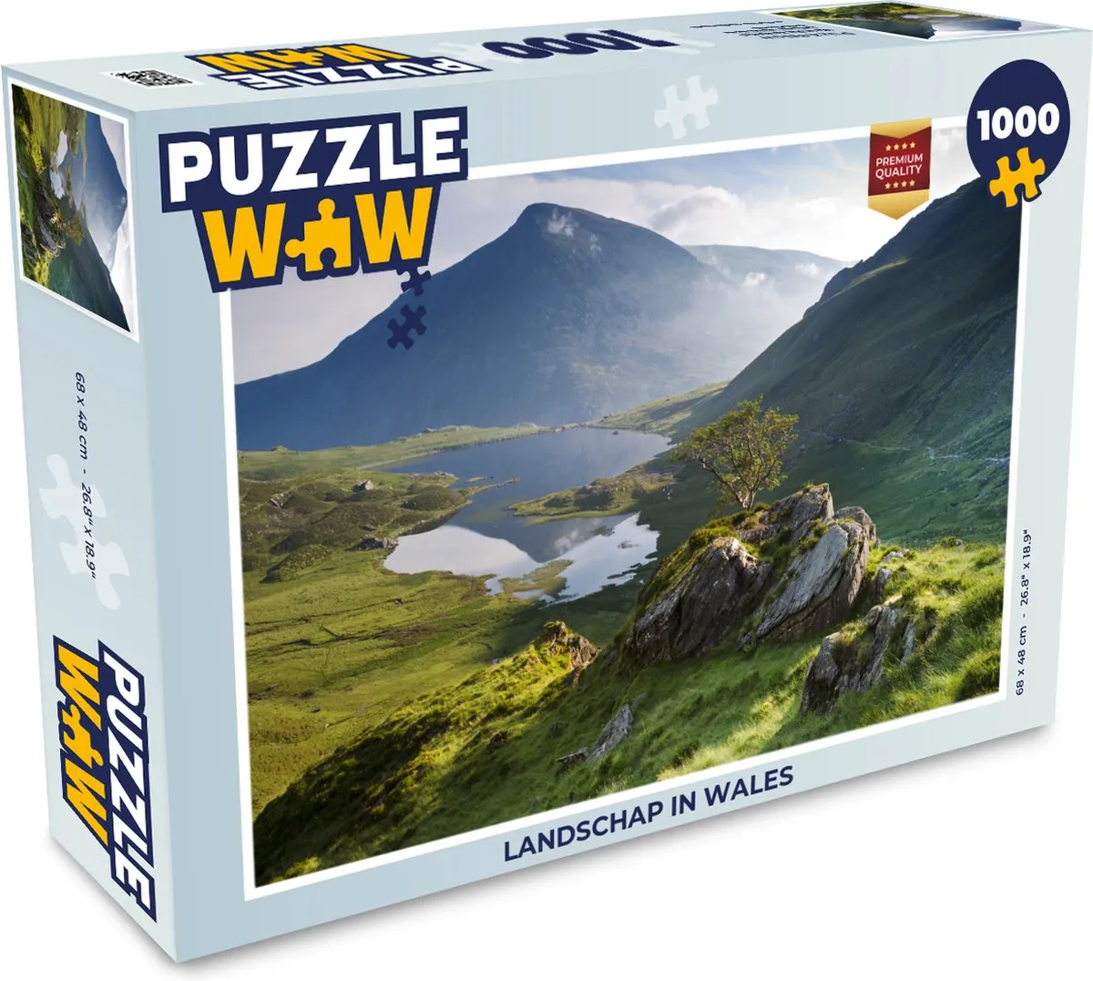 PuzzleWow Legpuzzel Landschap Wales 1000 Stuks