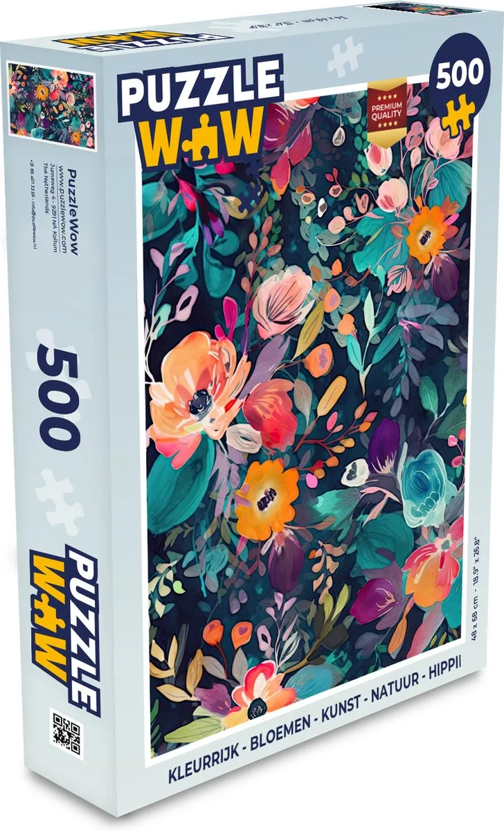 PuzzleWow Kleurrijk Bloemen Legpuzzel 500 Stuks