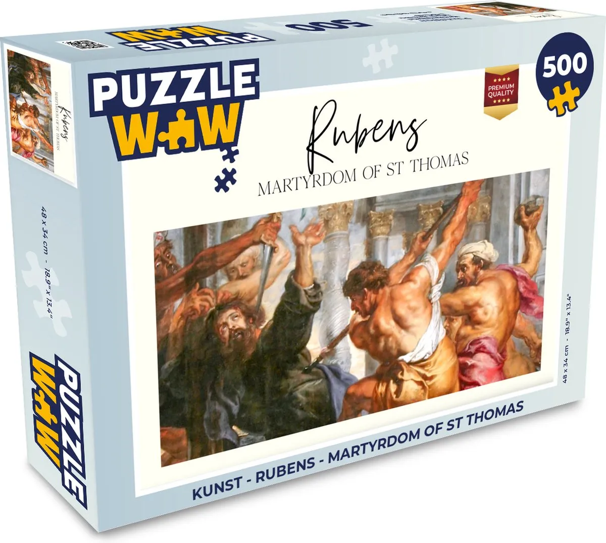 PuzzleWow Rubens Martyrdom of St Thomas Legpuzzel 500 Stuks - Multicolor