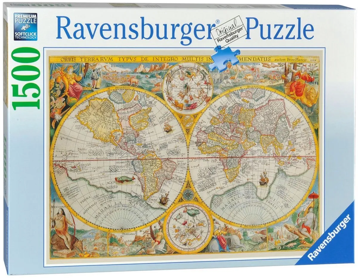 Ravensburger Wereldkaart Puzzel 1500 Stuks - Multicolor