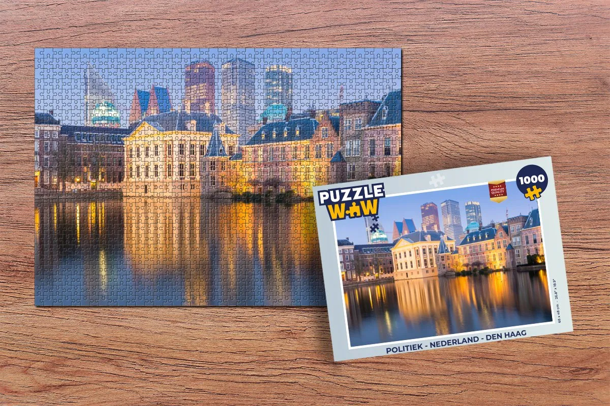 PuzzleWow Legpuzzel Den Haag Politiek Nederland 1000 Stuks - Multicolor