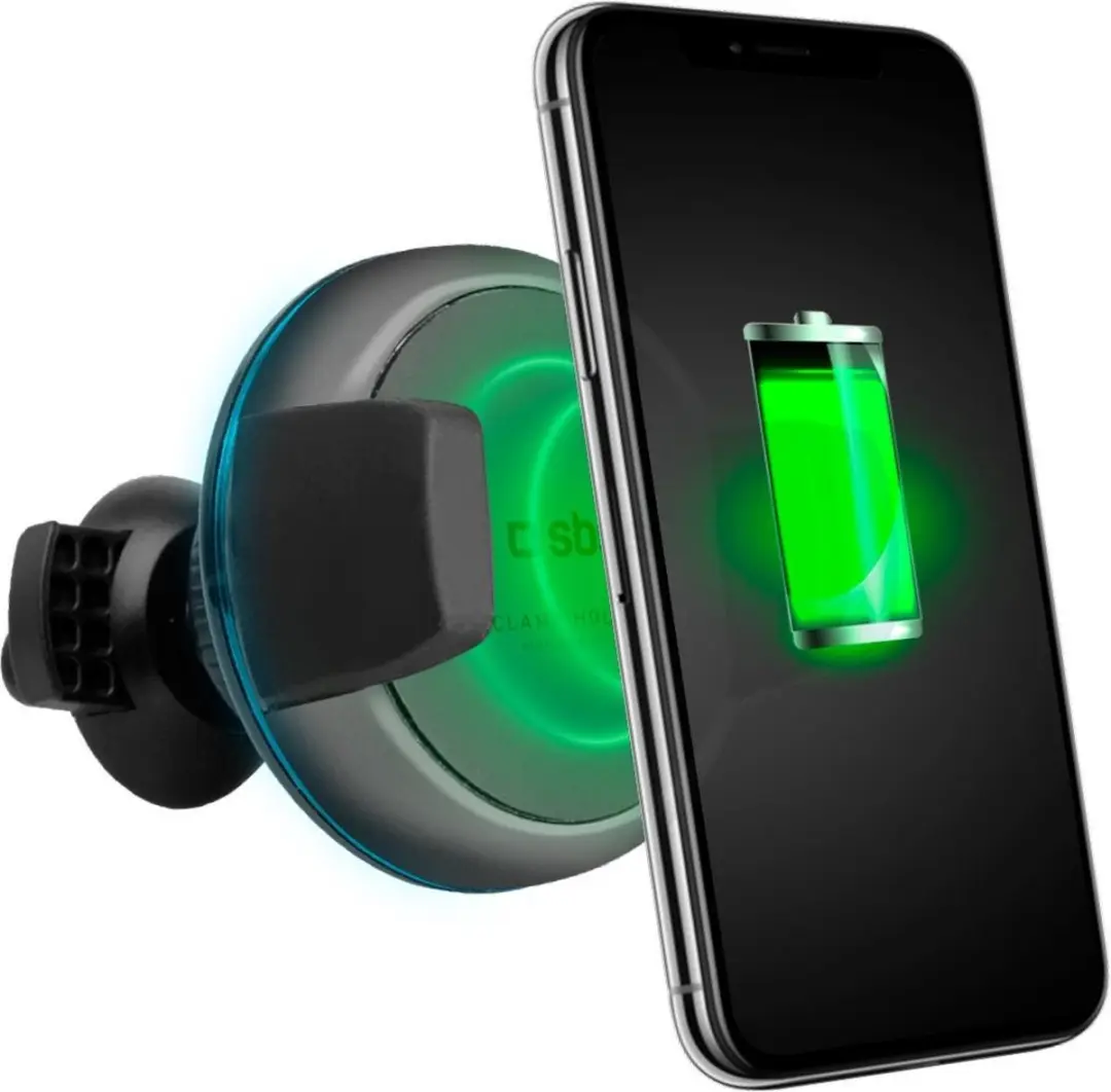 Draadloze oplader, autohouder GSM. Fast charge iPhone X, iPhone 8, Samsung Galax