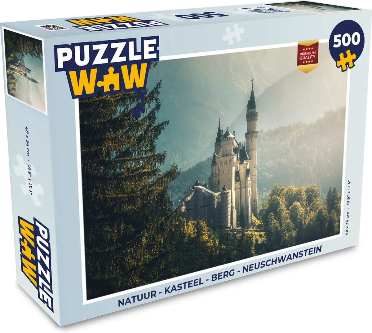 PuzzleWow Neuschwanstein Legpuzzel 500 Stuks