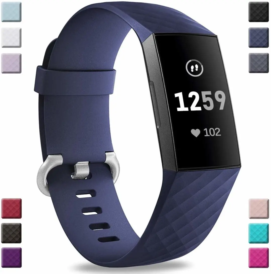 Fitbit Charge 3 silicone band (donkerblauw)