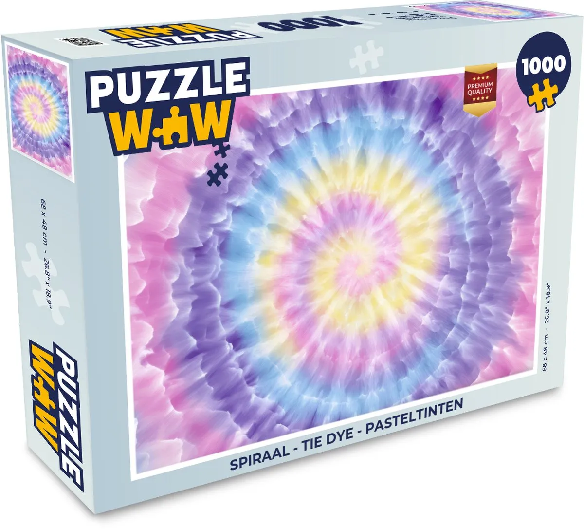 PuzzleWow Spiraal Tie Dye Legpuzzel 1000 Stuks