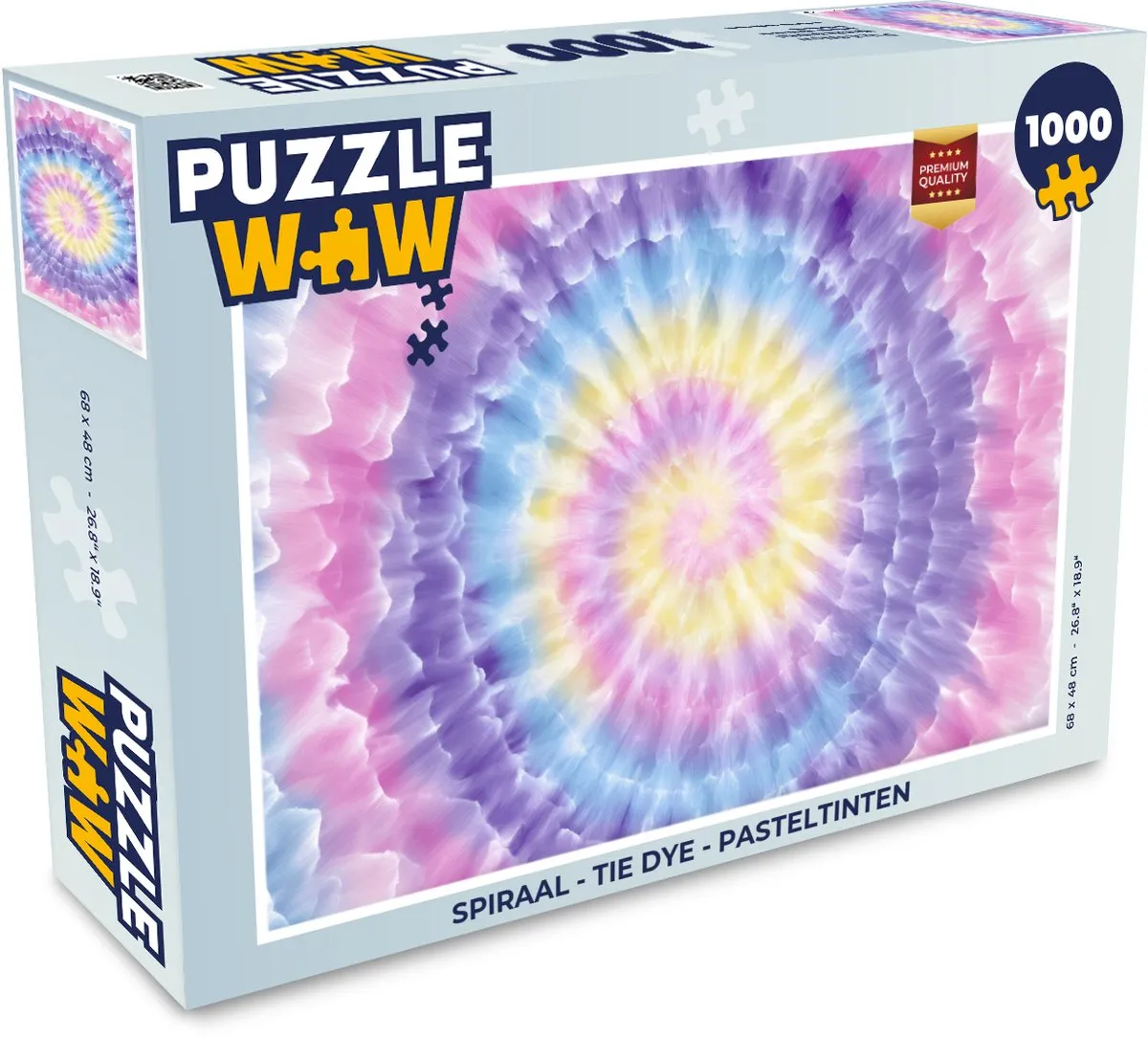 PuzzleWow Spiraal Tie Dye Legpuzzel 1000 Stuks