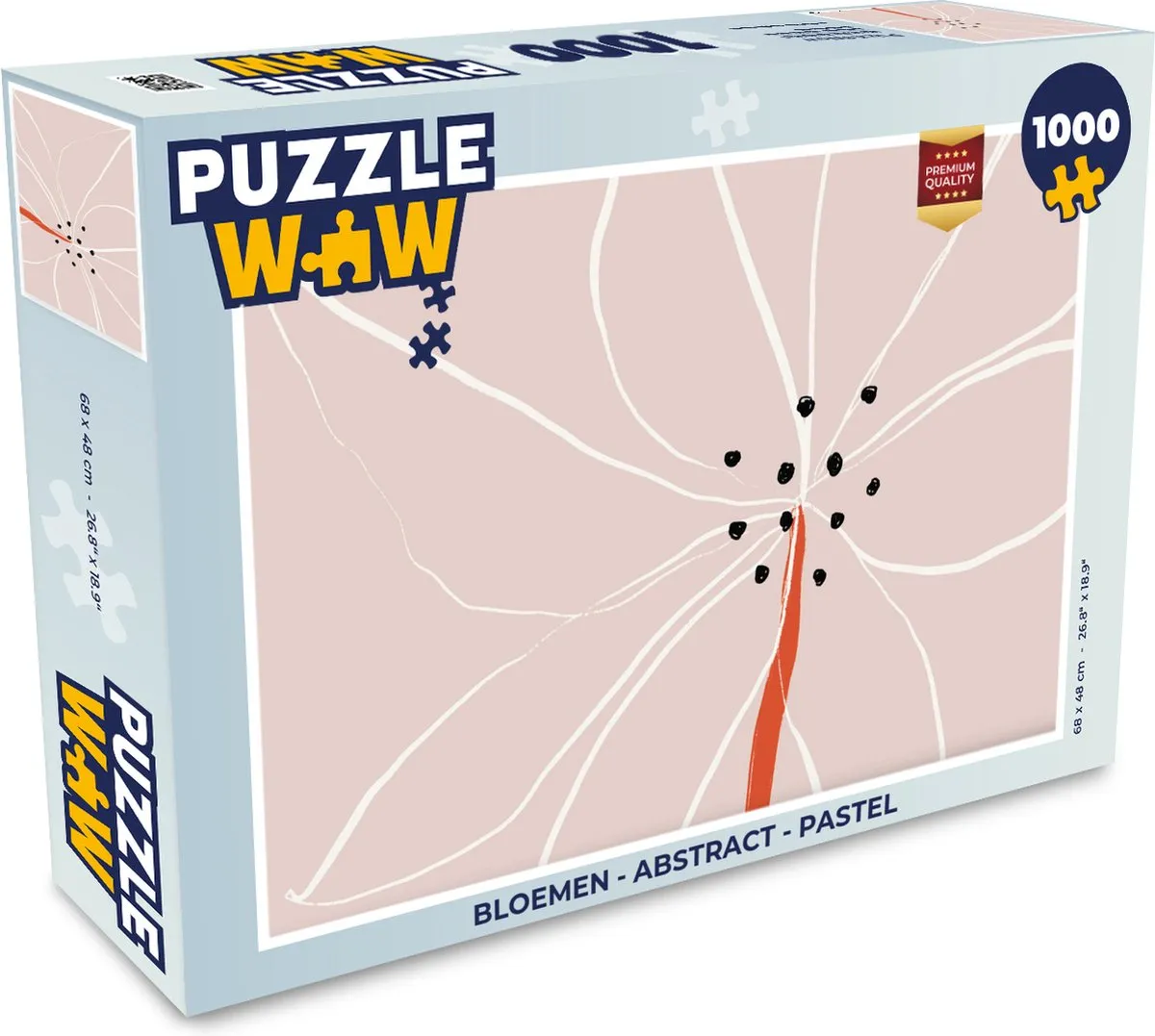 PuzzleWow Bloemen Abstract Legpuzzel 1000 Stuks - Multicolor
