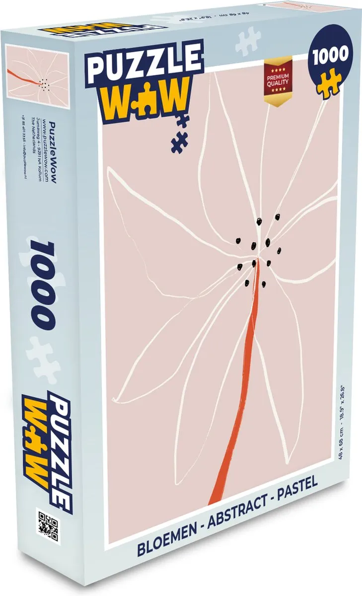 PuzzleWow Bloemen Abstract Legpuzzel 1000 Stuks