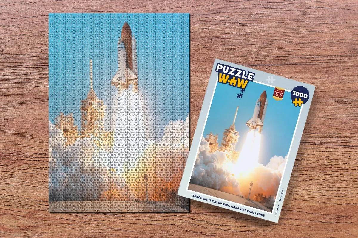 PuzzleWow Space Shuttle Legpuzzel 1000 Stuks - Multicolor