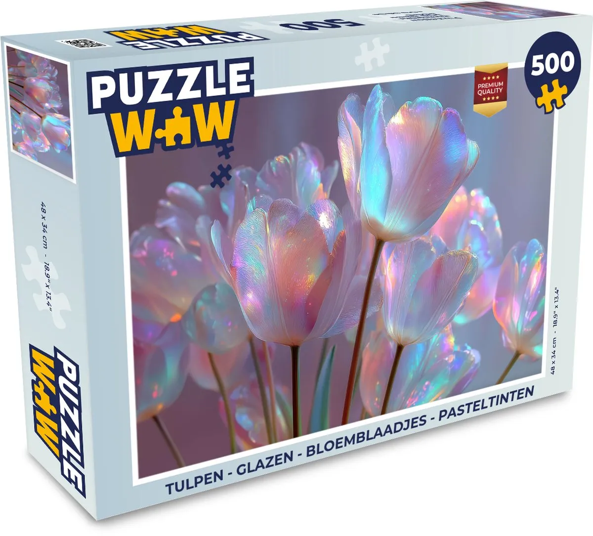PuzzleWow Tulpen Glazen Legpuzzel 500 Stuks