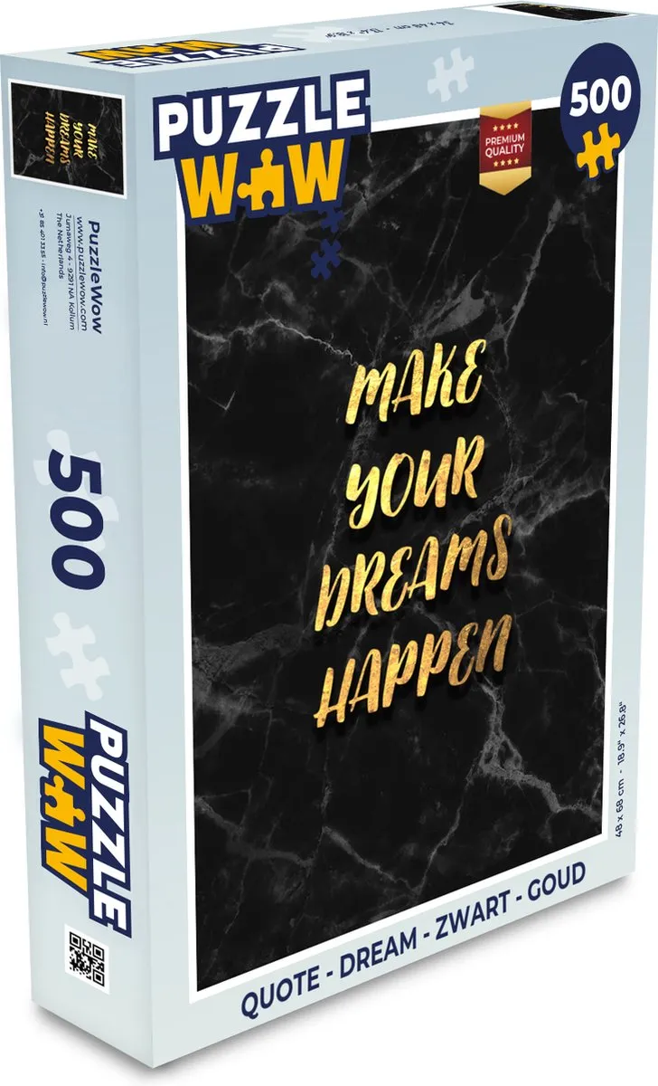 PuzzleWow Quote Dream Legpuzzel 500 Stuks