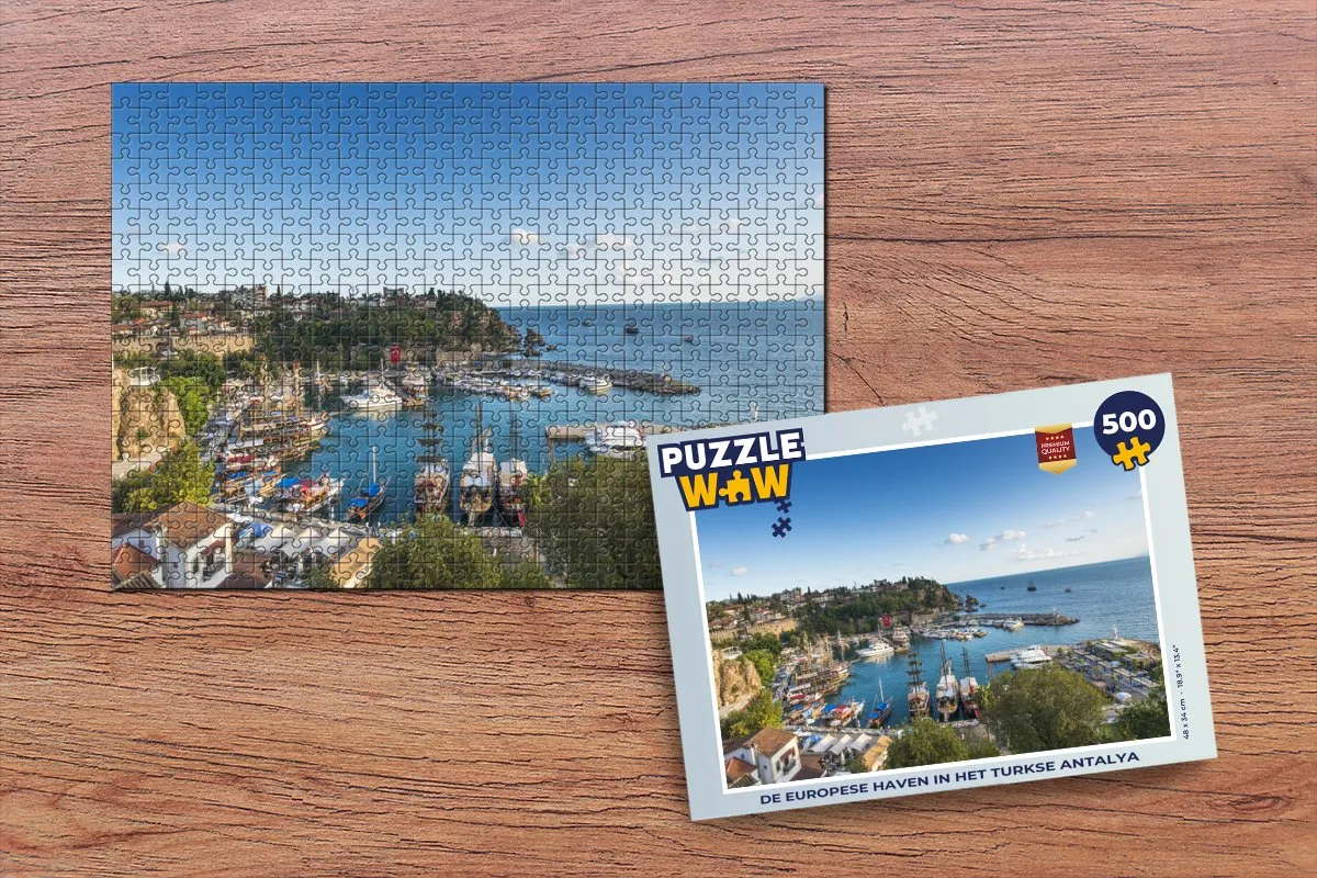PuzzleWow Legpuzzel De Europese haven in Antalya 500 Stuks