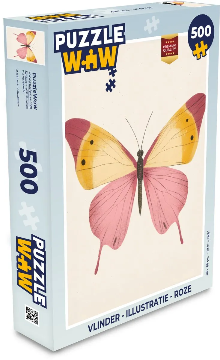 PuzzleWow Vlinder Legpuzzel 500 Stuks
