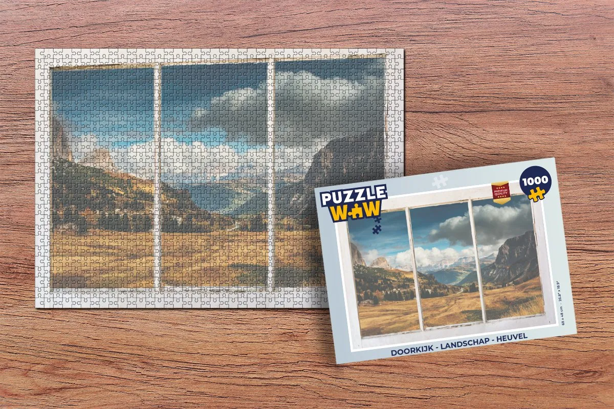 PuzzleWow Doorkijk Landschap Legpuzzel 1000 Stuks - Multicolor