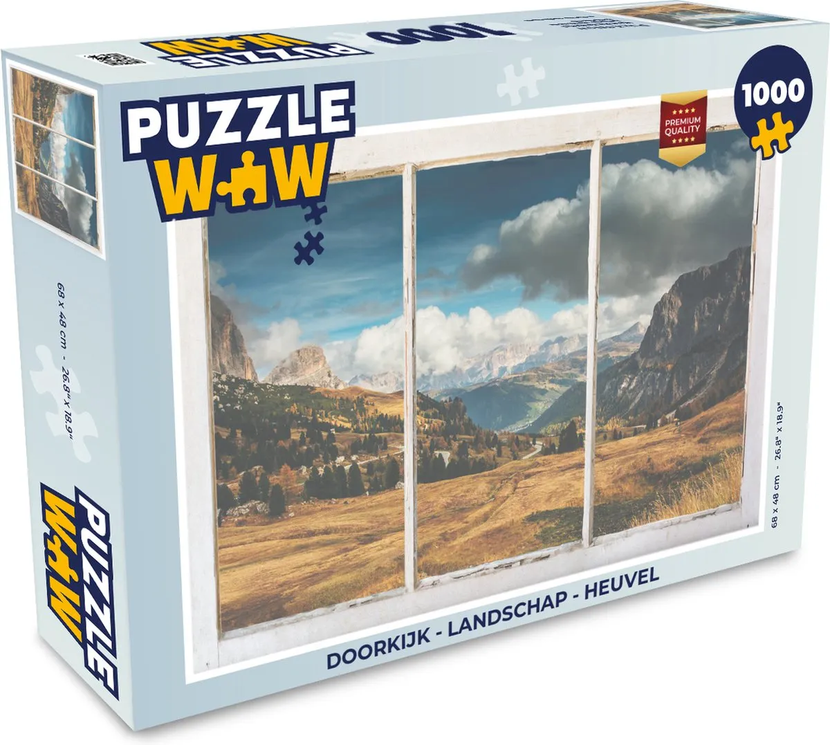 PuzzleWow Doorkijk Landschap Legpuzzel 1000 Stuks - Multicolor