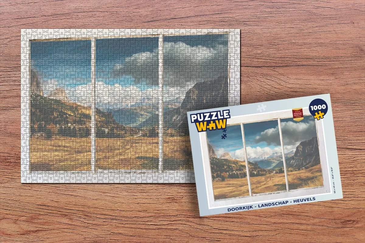 PuzzleWow Doorkijk Landschap Legpuzzel 1000 Stuks - Multicolor