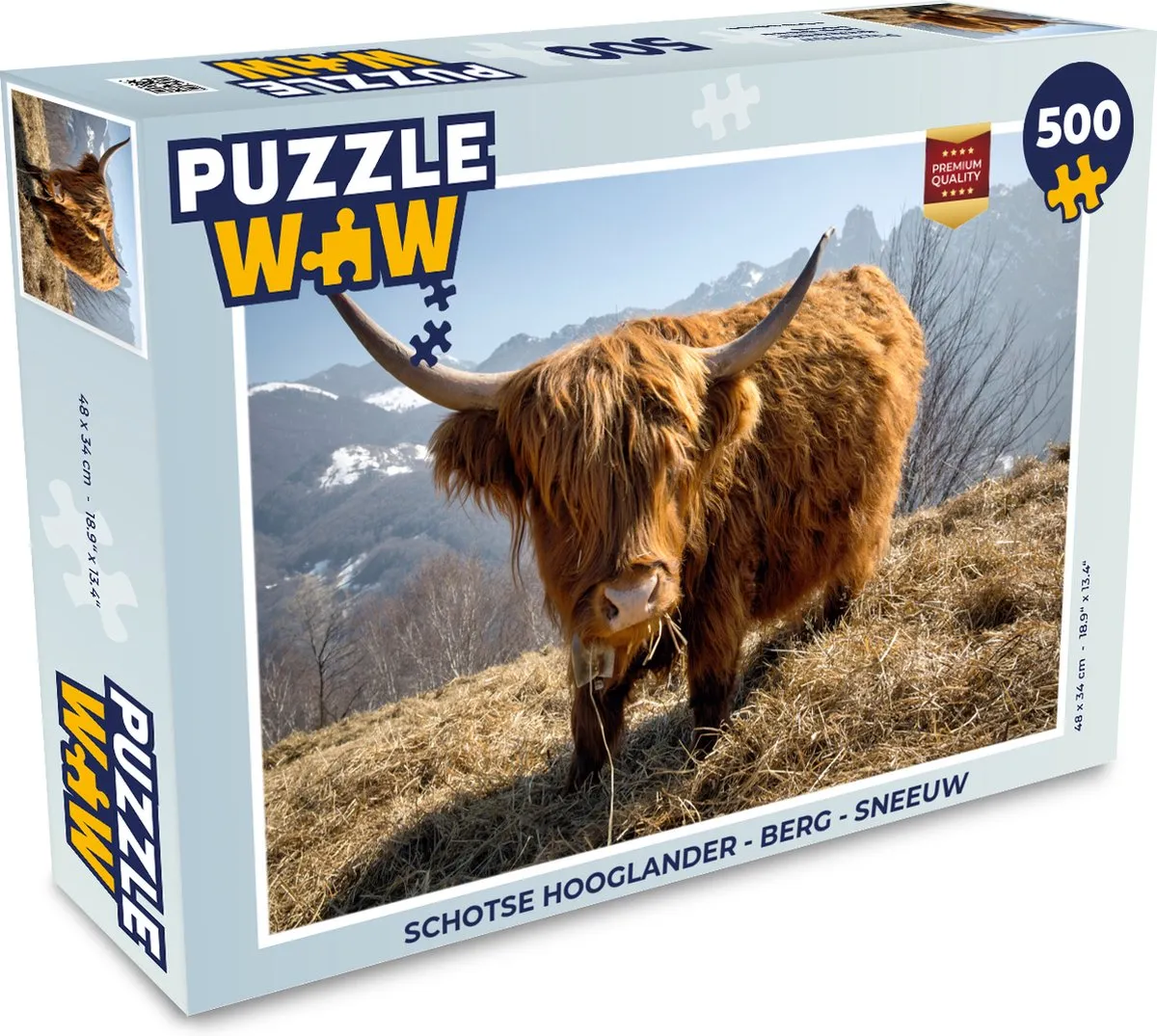 PuzzleWow Schotse Hooglander Legpuzzel 500 Stuks