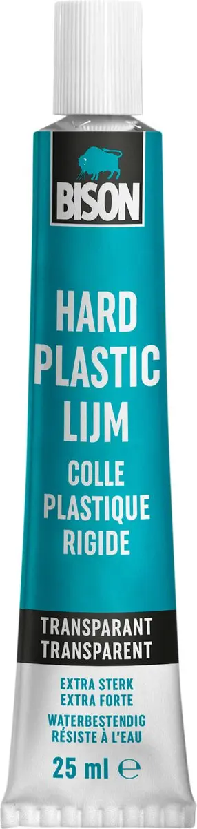 Bison Hard Plastic Lijm 25ml - Temperatuurbestendig tot 100°C