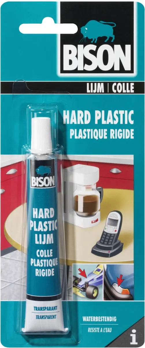 Bison Hard Plastic Lijm 25ml - Temperatuurbestendig tot 100°C