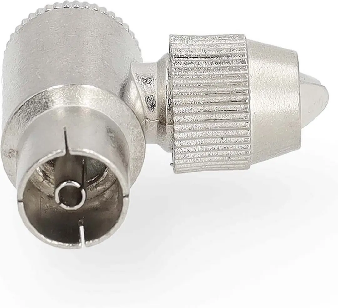 Nedis IEC Coax Connector 75 Ohm 90° Vrouwelijk - 2 Stuks - afbeelding 2 van 4