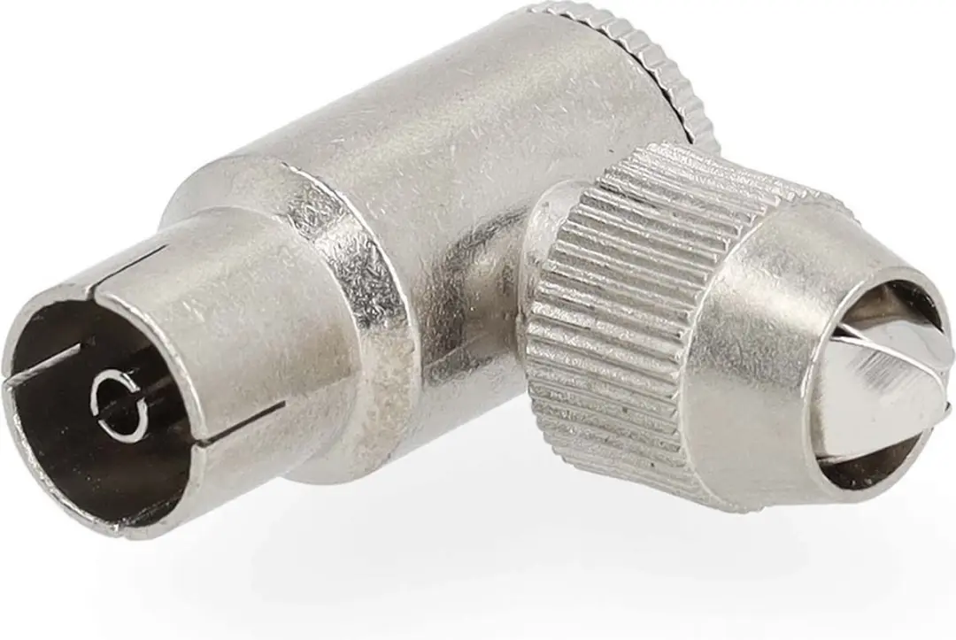 Nedis IEC Coax Connector 75 Ohm 90° Vrouwelijk - 2 Stuks - afbeelding 3 van 4