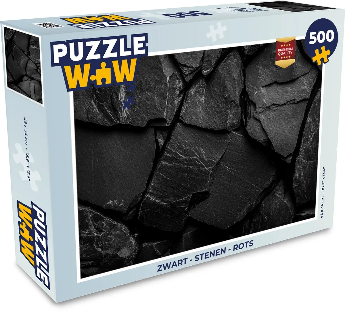 PuzzleWow Rots Zwart Legpuzzel 500 Stuks