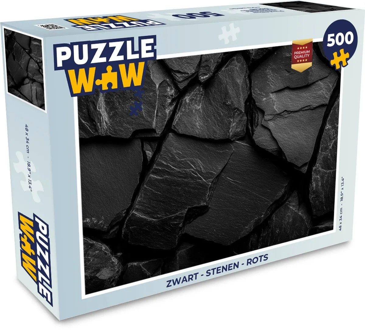 PuzzleWow Rots Zwart Legpuzzel 500 Stuks
