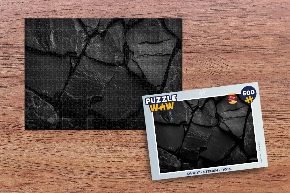 PuzzleWow Rots Zwart Legpuzzel 500 Stuks